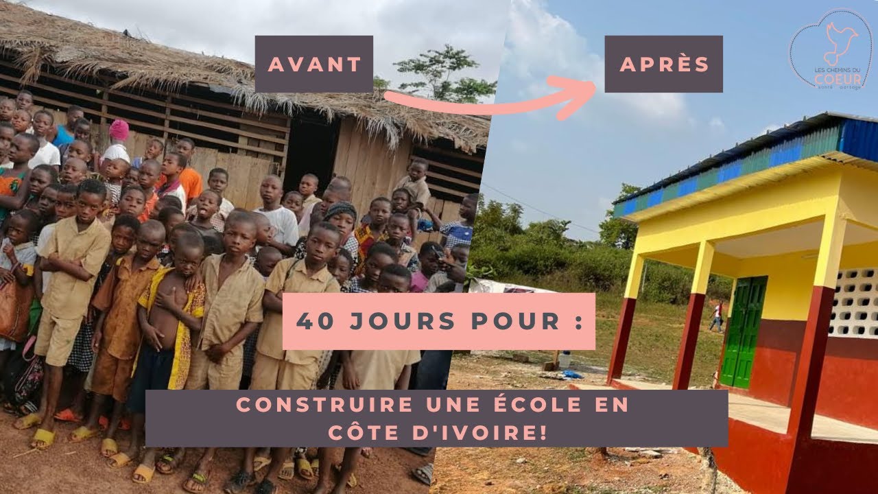 École pendant construction - murs montés